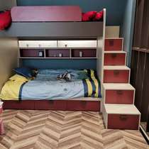 Kefan modern simple household furniture cabinet storage cabinet storage cabinet Solid wood childrens room bookcase Bed