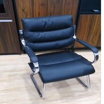 Yili office furniture reception imitation leather bow chair HJ-D046A electroplating forming steel frame soft bag sponge