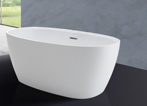 Household small apartment thin side seamless egg-shaped acrylic bathtub adult independent modern simple