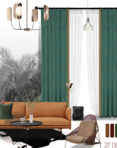 RAINBOW Ruibao curtain fabric finished custom shading light luxury American velvet bronzing craft curtain