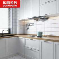 Dongpeng tile Net red plaid brick small white brick bathroom tile kitchen wall tile toilet porcelain toilet
