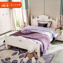Colorful Life Girl Children's Bed White Princess Bed Children's Room Furniture All Solid Wood Children's Room Single Bed