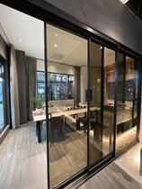 Sozhe system doors and windows Rheinsz172 three-track three-link extremely narrow sliding door Red Star Meikailong shopping mall the same model