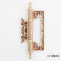 Old Coppersmith European antique all copper hinge 4 inch door hinge thickened wooden door silent pure copper 5 inch flap