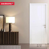 (Nanming) Panpan (home) composite solid wood door PM3020 (embossed white) mute comfortable and simple