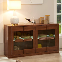 Light Furniture Wood Elm Wood Rubber Wood Environmentally Friendly Solid Wood Abrasion-Proof Dining Side Cabinet Dining Side Cabinet 858-4402-155