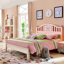 My e home Nordic fashion DA25 single bed pine young boys and girls for 1 5m