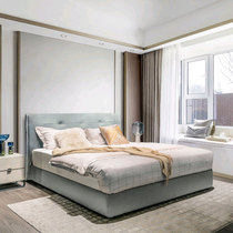 KUKa Family Home Simple Modern Technology Cloth Bed Light Luxury Style Bedroom Space Cloth Bed BY B123