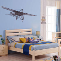 Songbu Kingdom Monolayer Bed Log Pine Wood Childrens Bed Brief Modern Hard Board Bed SP-B-DC003) Summer Harbor