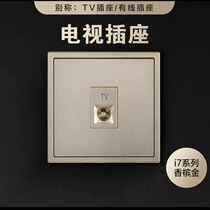 I7 Champagne Gold TV socket