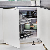 (Kunming Tongcheng) Zhibang Inserted Corner Pull Basket 17610020 Kitchen Cabinet Supplies Stainless Steel Pull Basket