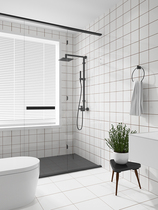 Dongpeng tile Nordic Plaid brick small white brick bathroom tile kitchen wall tile toilet tile toilet tile