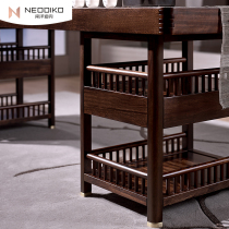 Nanyang Dick Heqi modern simple office new Chinese household solid wood tea table chair set furniture