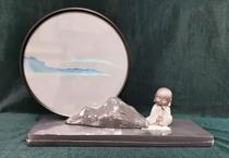 Embroidered Xiang embroidered pure handicraft Double-sided embroidery products Gift Hem with Landscape Edge of the Mural) Kunming Hongxing