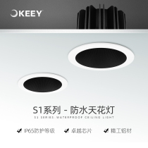 Enterprise one lighting waterproof spotlight COB embedded hole 7 5cm ceiling light LED bathroom toilet spotlight