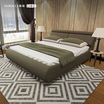 Mouscage BCK1-093 simple modern removable and washable fabric bed frame minimalist light luxury small apartment soft bed