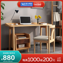 Pimas Nordic solid wood desk home study bedroom writing desk computer desk simple storage desk yn