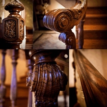 Sijia wood solid wood staircase Villa leaping layer staggered apartment staircase environmental protection material can be customized Beichen shopping mall