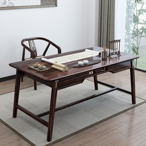 Eqi Mei new Chinese solid wood desk desk home study furniture combination computer desk light luxury Zen writing