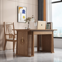 Zhongpai simple desk computer desk writing desk solid wood desk desk desk and chair Integrated Household small apartment practical