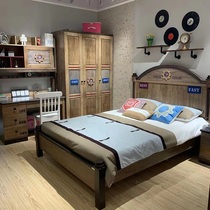 Forest cabin simple modern children's bed boy bed bedroom creative net red bed 1 5 m single bed