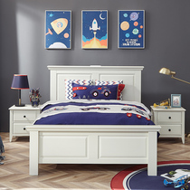 Luxury Family American Wood Childrens 1 2 m boy white modern minimalist 1 5 meters of small single bed