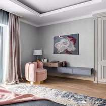 Collar embroidered wall fabric 22 this European Nordic style TV background wall high-end bedroom wall cloth seamless wall cloth