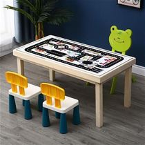 k-Sex building block table in childrens toy table v learning pellet table wooden toy universal compatible game table