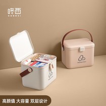 Household full set of medicines and drug boxes for storage of medical kits for household large-capacity multi-layer portable health emergency medicine boxes