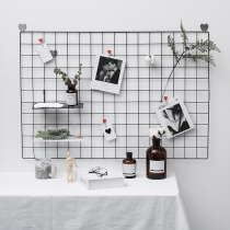 Dormitory ins Wind grid Photo Wall non-punching photo hanger storage iron room layout wall decorations