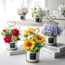 ins Nordic simulation flower living room decoration flower plastic fake flower tea table tabletop sample room for dry floral decoration