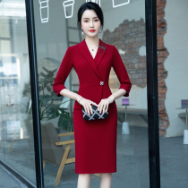 Wine red high-end happy mother-in-law wedding party dress small child bridal mother for wedding gown noble young summer dress