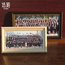 Graduation photo frame group photo large photo hanging wall commemorative photo frame slender photo frame table custom-made