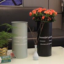 Flower bucket flower shop dedicated vase creative wrought iron waterproof iron leather rust-proof dried flower Flower Flower Flower Flower Flower Flower tube