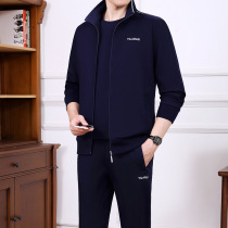 Sports suit mens autumn plus size sportswear mens middle-aged casual three-piece running suit ANTA E ERKE