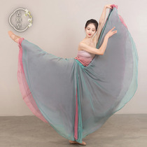 Ancient Flag Real 720 Degree Classical Dance Great Skirt Hem Chinese National Dance Suit Performance Wear with Double Drifting Comfort Long Dress