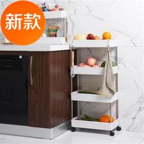 Kitchen rack storage n material universal wheel 304 shelf with brake multi-function thickening and thickened s matching stainless steel