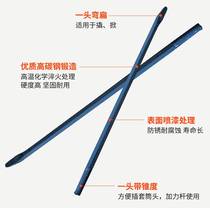 Crowbar high carbon steel thick heavy duty roller six edge fire steel brazing multi-function Box Removal Tool high hardness crowbar