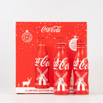 HOWstore Collectors Edition Coca-Cola Bottle Dutch Windmill Series 2 Bottles Collectible Gift Box