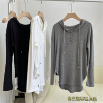 Pure desire wind hot girl royal sister light cooked wind hooded long-sleeved t-shirt net red top womens spring and autumn thin 2021 new ins tide