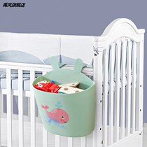 Crib storage box hanging bag bedside diapers packing box rack baby bedside hanging basket storage