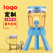 Fujiabai 3-litre wine cannon wine splitter luminous beer bar KTV juice barrel colorful wine holder monochrome