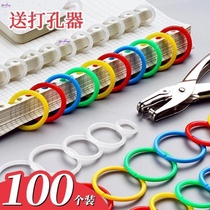 Rubber ring random clip removal ring opening storage ring tool booklet desk calendar coil color page clip
