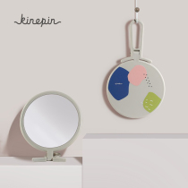 Small desktop cosmetic mirror desktop folding mirror portable handheld handle cosmetic mirror female vanity mirror