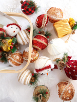 Housewarming decoration arrangement plush doll hanging ornaments Christmas mall window decoration corridor European style hair ball personality pendant