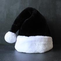 Creative new Christmas decorations children adult cap red black plush hat Christmas hat