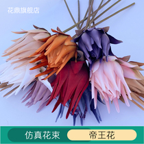 New high-end simulation emperor flower African national flower home living room flower arrangement decoration wedding hall road guide flower arrangement decoration