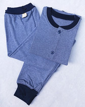 Middle-aged and elderly thermal underwear thin open mens dad suit large size elderly cardigan placket autumn clothes autumn pants