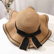 Seaside holiday hat female straw hat female summer beach hat color sun hat female travel wild anti-UV