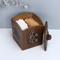 Russian toothpick box Toothpick box Household living room fashion cute beautiful toothpick box Portable good-looking toothpick box